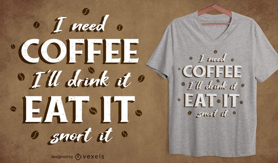Coffee fan quote t-shirt design Coffee fan quote t-shirt design