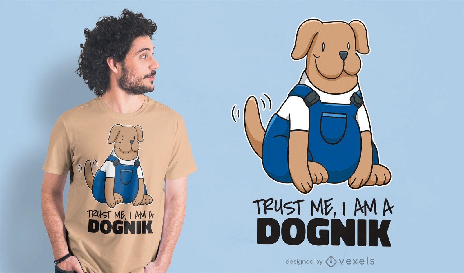 Diseño de camiseta de técnico de perros.