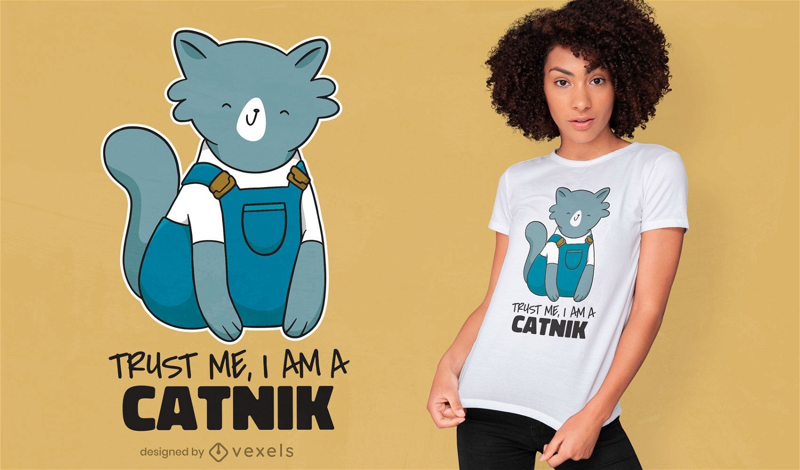 T-Shirt-Design des Katzentechnikers