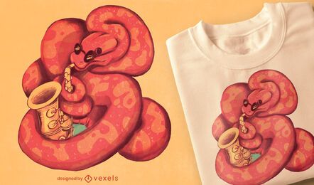 Saxophone snake t-shirt design Saxophone snake t-shirt design