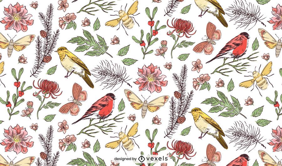 Botanical pattern design Botanical pattern design