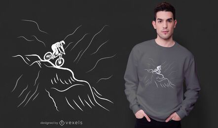 Design de t-shirt de bicicleta downhill