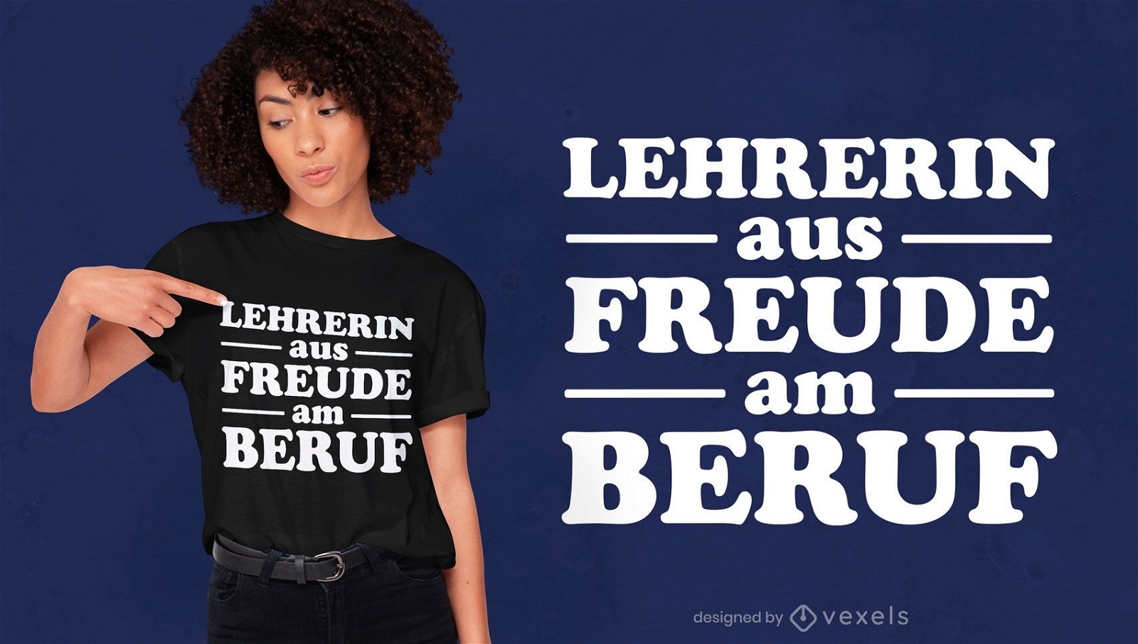 Deutsches Zitat des Lehrers T-Shirt Design