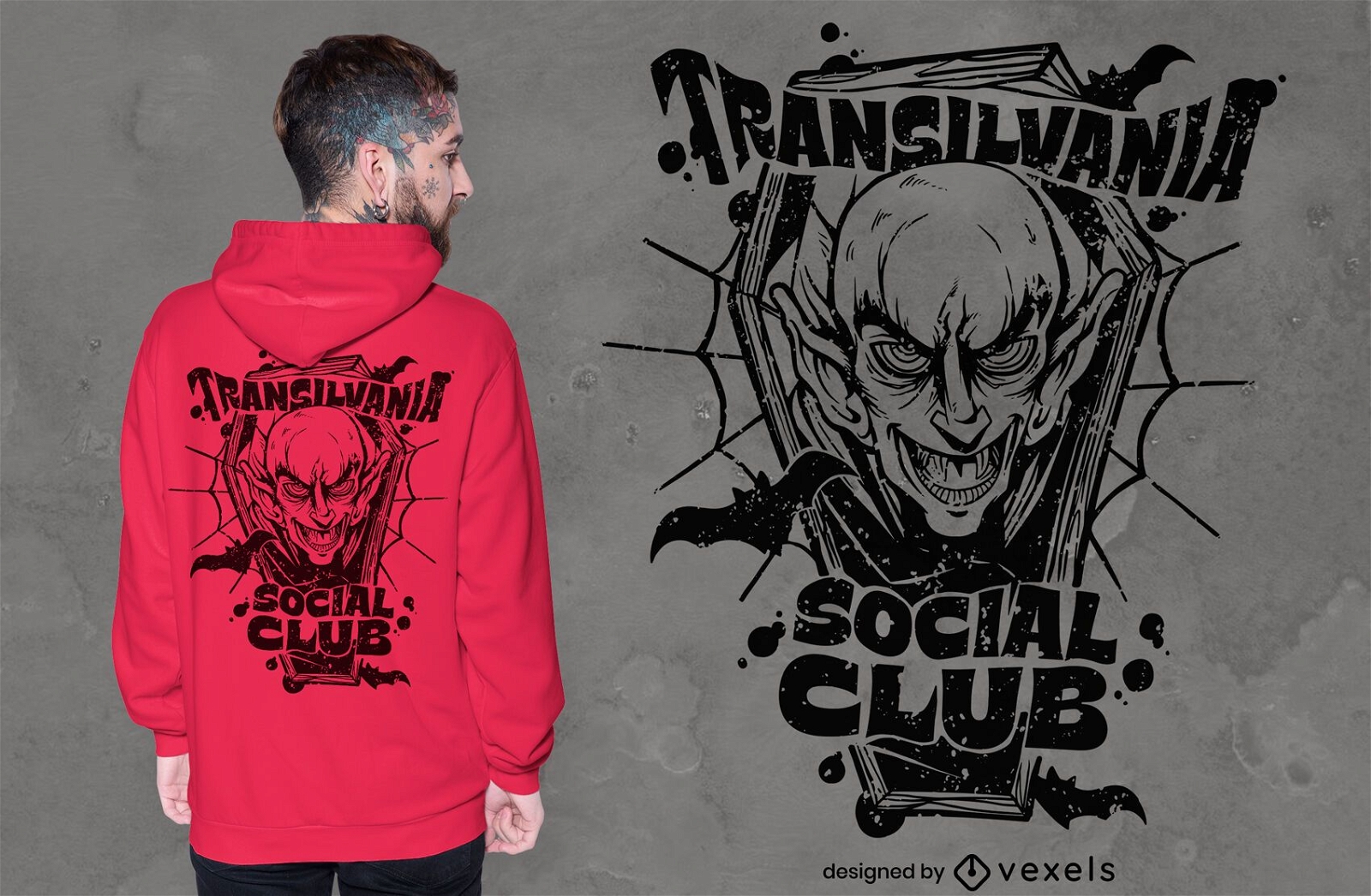 Design de camiseta do clube social Transilvania