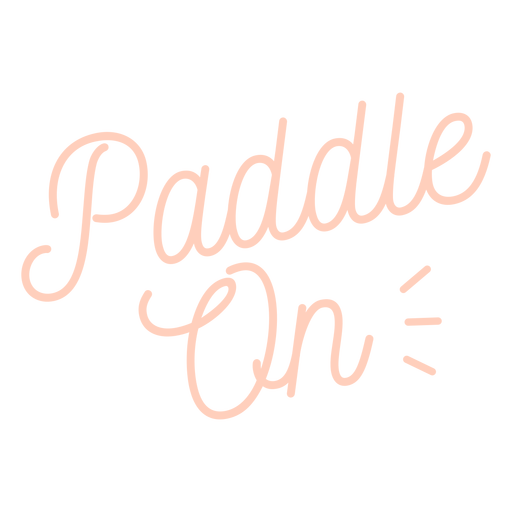Stand up paddleboarding cursive lettering