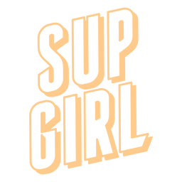 Sup garota letras Desenho PNG