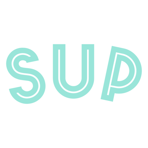 Sup paddleboarding lettering PNG Design