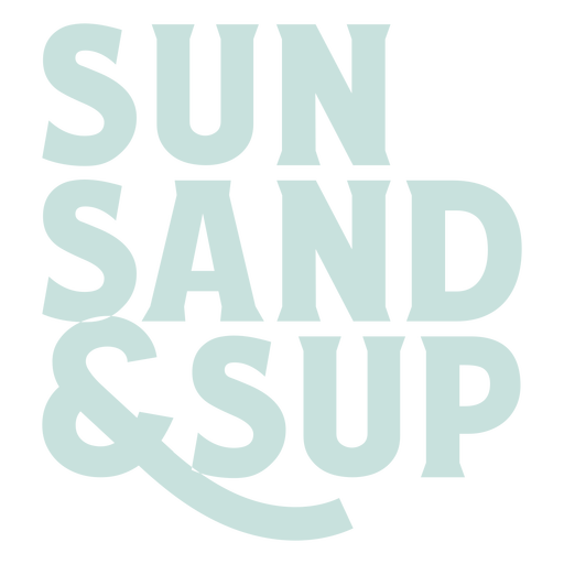 Sup beach sport lettering