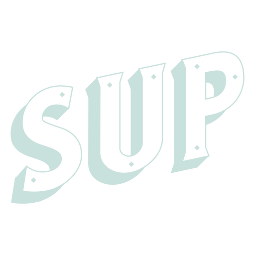 3d sup sport lettering