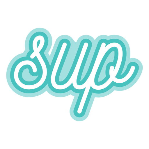 Paddleboarding sup cursive lettering PNG Design