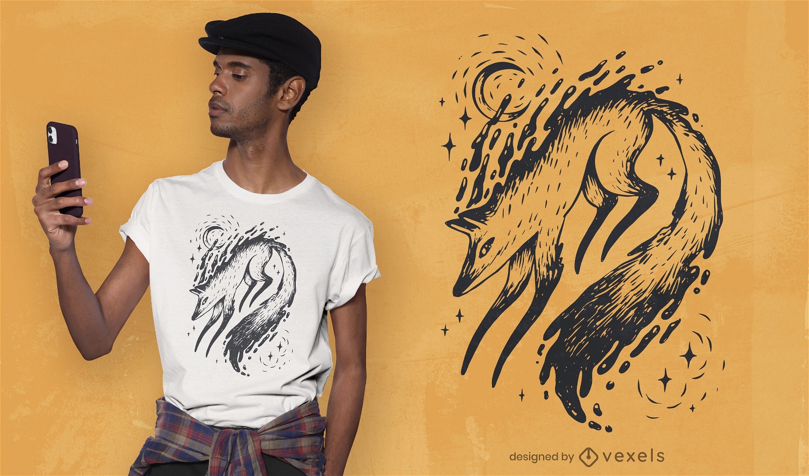 Magic fox t-shirt design