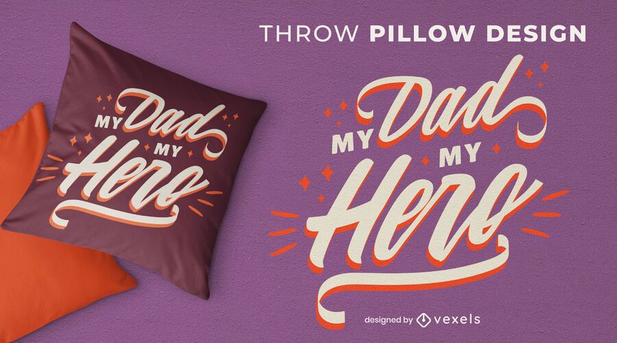 Diseño de almohada de tiro de cita del día del padre Diseño de almohada de tiro de cita del día del padre
