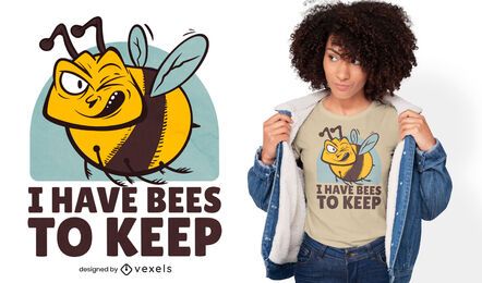 Bienen, zum des T-Shirt-Entwurfs zu behalten
