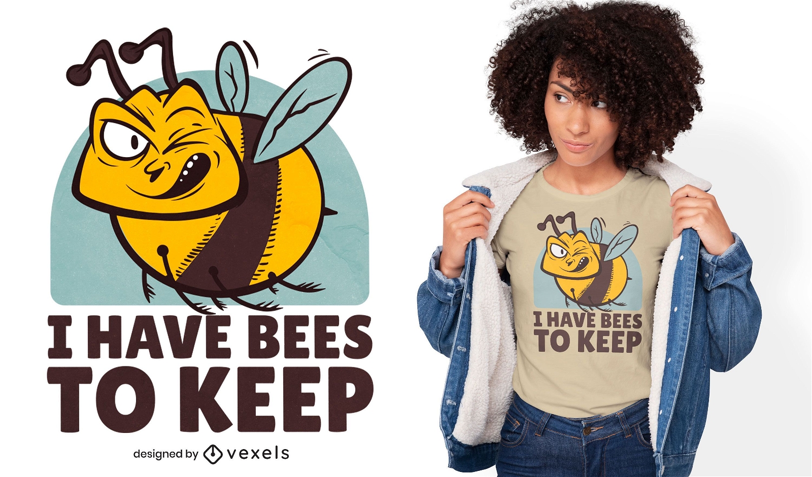 Bienen, zum des T-Shirt-Entwurfs zu behalten