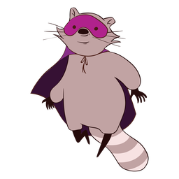 Desenho animado do super-herói guaxinim Desenho PNG