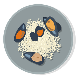 Seafood rice food PNG Design