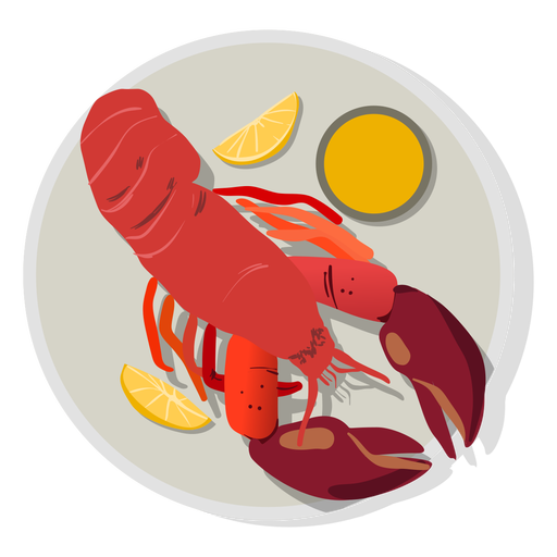 Lobster food meal PNG Design
