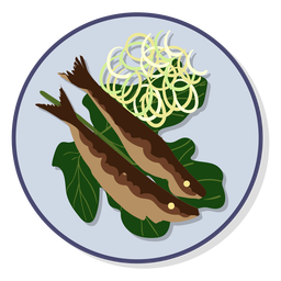 Fish seafood meal PNG Design Transparent PNG