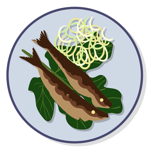 Fish seafood meal PNG Design