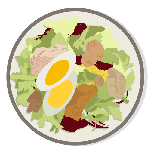 Chicken salad illustration - Transparent PNG & SVG vector file