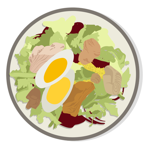 Chicken salad illustration PNG Design