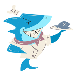 Shark Cooking Fish Plate Character PNG & SVG Design For T-Shirts