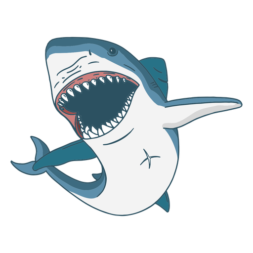 scary shark cartoon