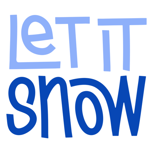 Deixe nevar letras de esqui Desenho PNG
