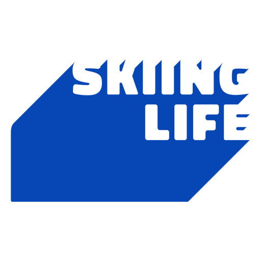 Skiing life ski badge PNG Design
