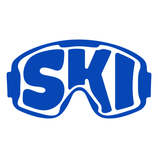 Ski goggles skiing badge PNG Design