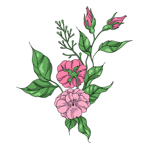 Floral arrangement illustration