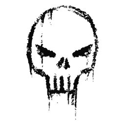 Grunge simple malvado cráneo Diseño PNG