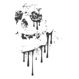 Schädeltropfender Schmutz PNG-Design