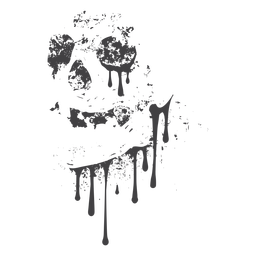 Skull dripping grunge Transparent PNG