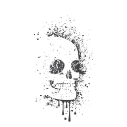 Schädel gruseliger Grunge PNG-Design