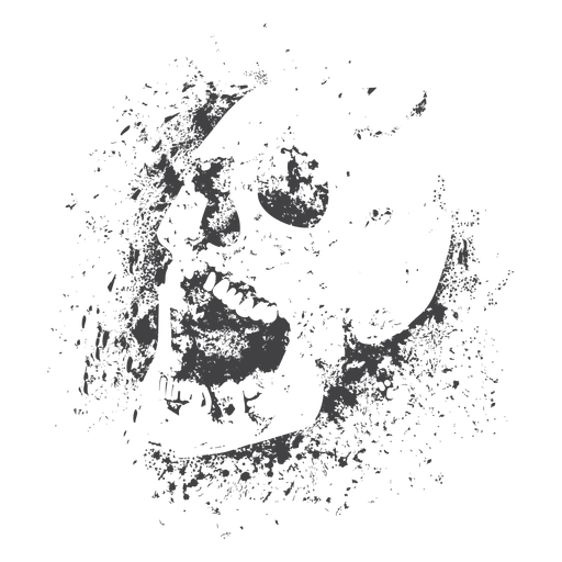 Grunge Screaming Skull Transparent Png And Svg Vector File