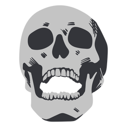 Laughing skull flat PNG Design