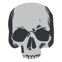 Cráneo partido espeluznante plano Diseño PNG