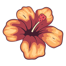 Hibiscus flower illustration PNG Design