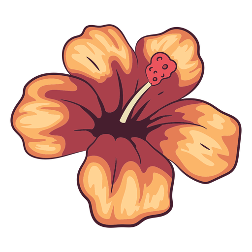 Ilustra??o de flor de hibisco Desenho PNG