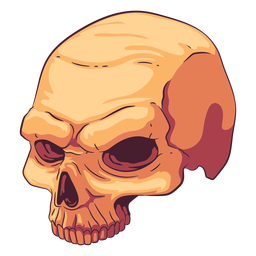 Incomplete skull illustration PNG Design