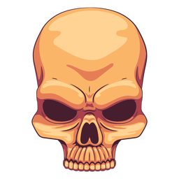 Creepy skull illustration PNG Design