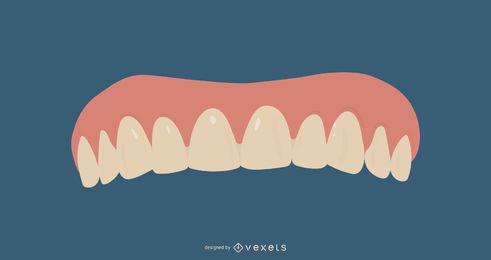 Diseño De Ilustración De Dentaduras