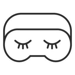Máscara de sono traço de olhos Desenho PNG