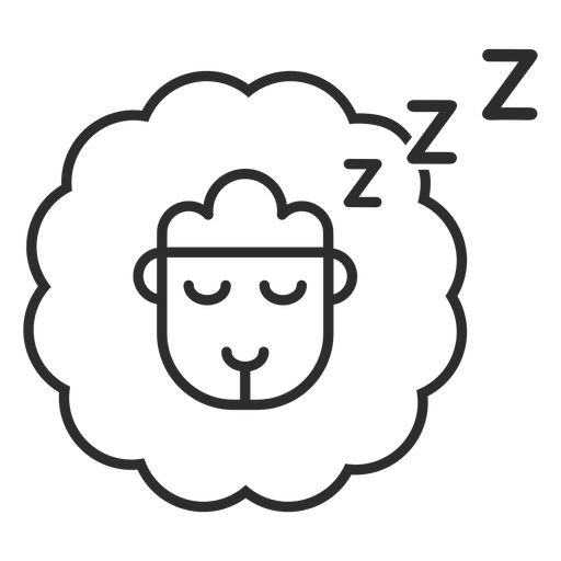 Counting sheep icon stroke