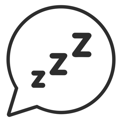 Sprechblasen-Schlafschlag PNG-Design