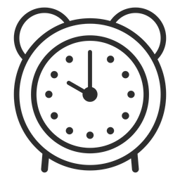 Analog clock alarm stroke PNG Design