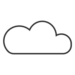 Cloud Fluffy Stroke PNG & SVG Design For T-Shirts