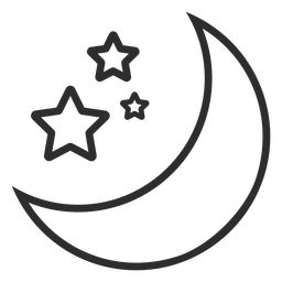 Curso de lua e estrelas Desenho PNG