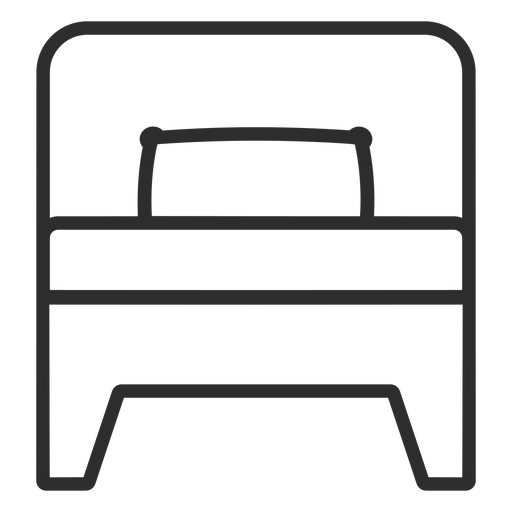 Bed stroke icon PNG Design